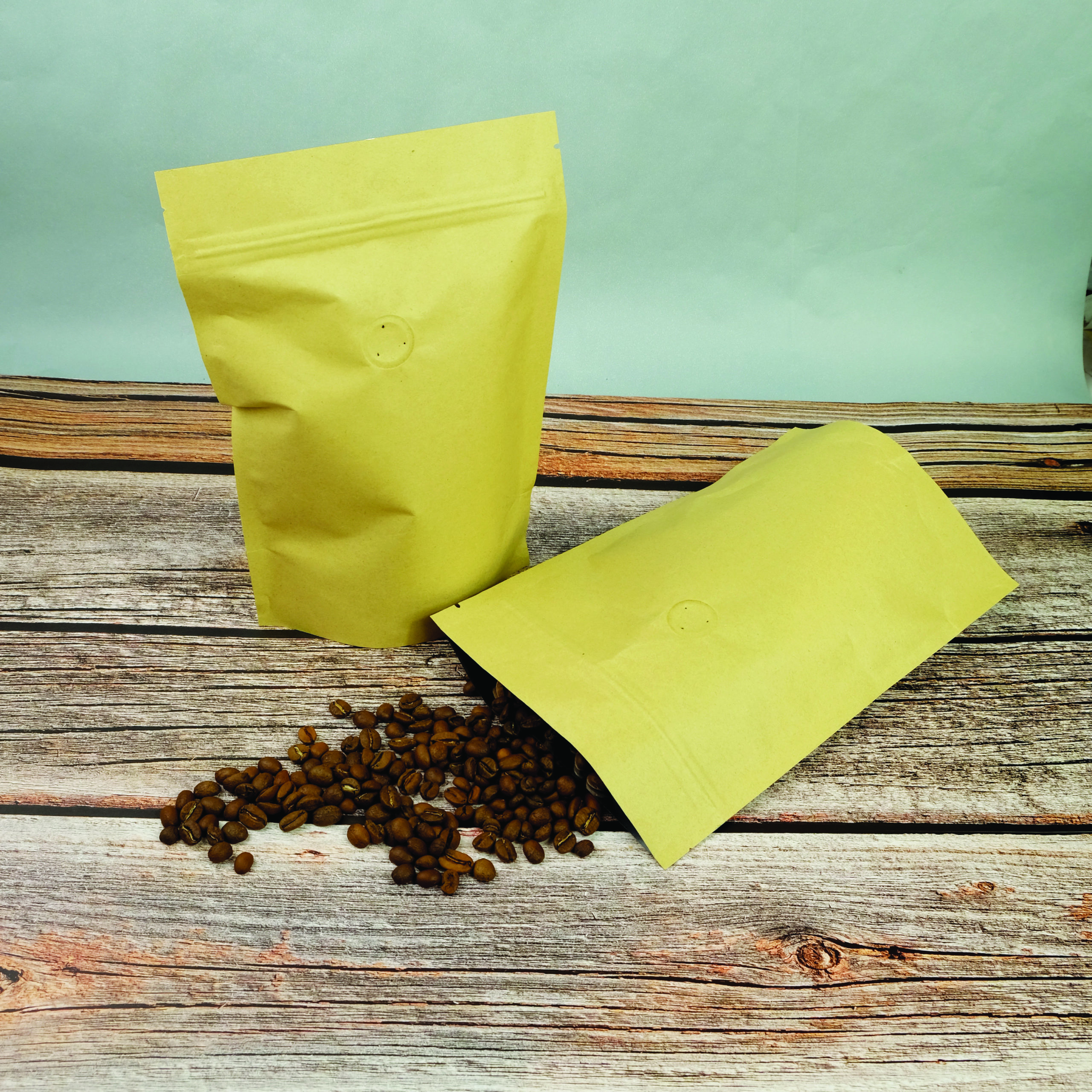 250g Zipper and Valve Coffee Bean Bags