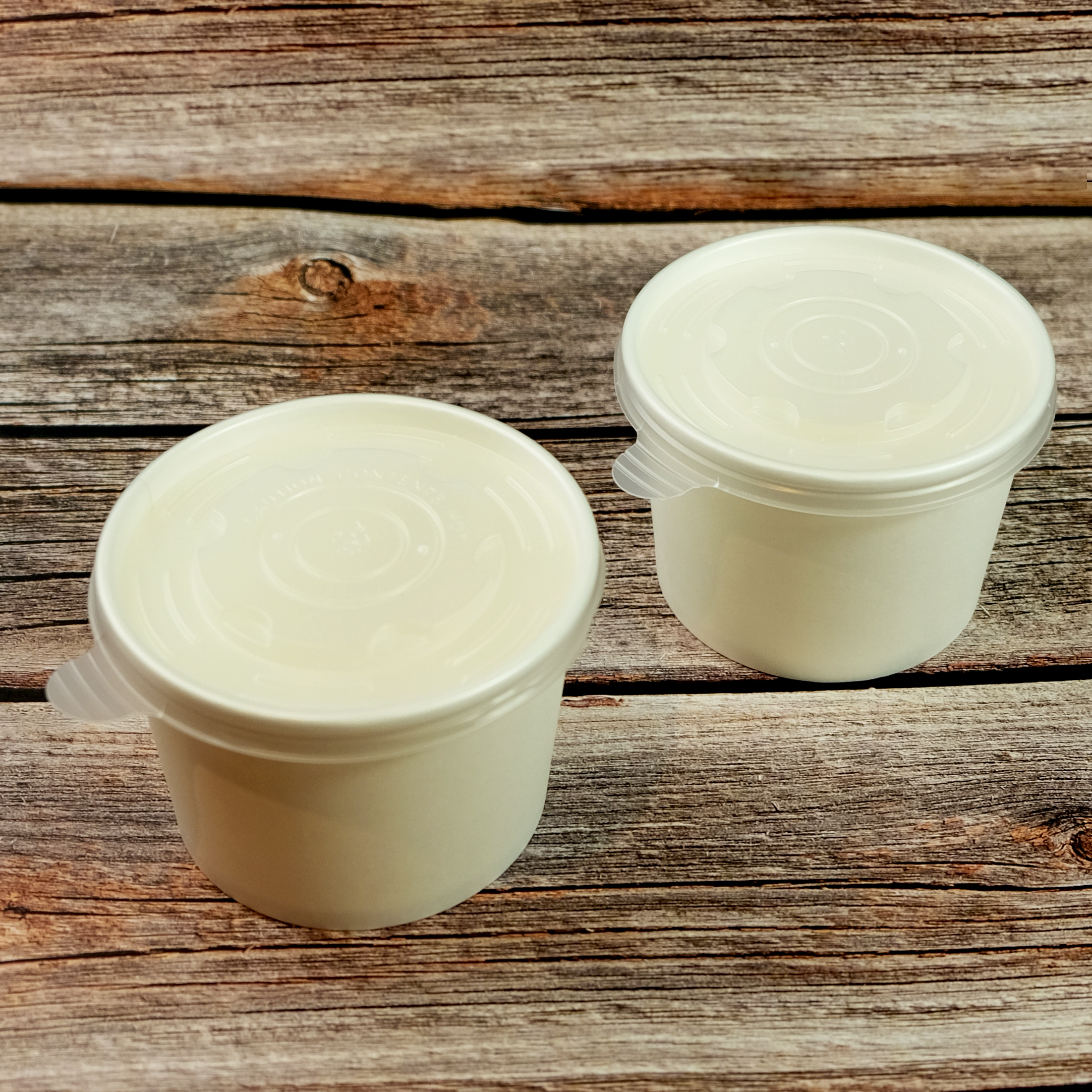 PLA White Soup Containers